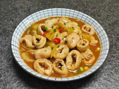 豚腸とキャベツのピクルス炒めの作り方：16