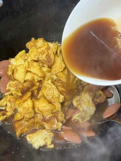 ハムとスクランブルエッグの作り方：7