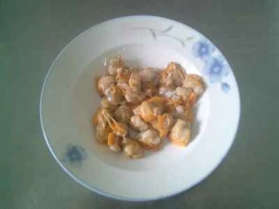 スイカの皮とアサリの炒め物の作り方：7