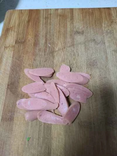 ニンニクの芽とハムの炒め物の作り方：3