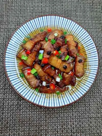 発酵黒豆入り蒸し豚バラ肉のレシピ