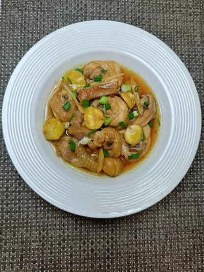 蒸し鶏と栗のレシピ手順：11