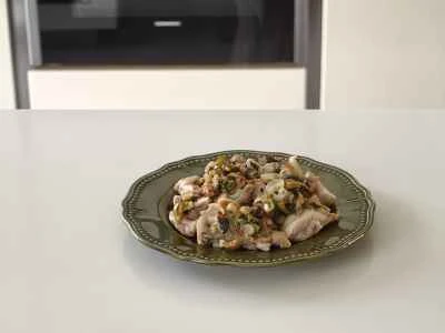 バジルとネギの鶏もも肉のレシピ