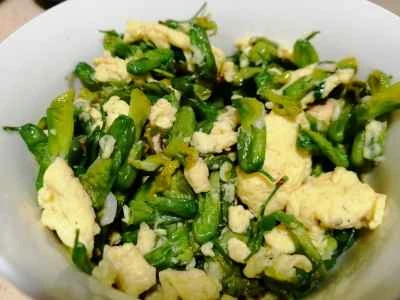 ホウキバナ卵炒めのレシピ