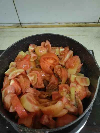 トマトとキノコの牛肉煮込みの作り方：4