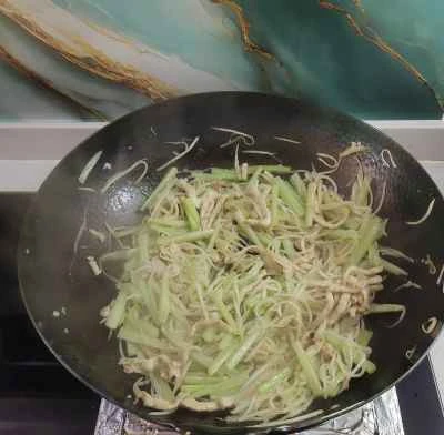 豚肉とカラシナの炒め物の作り方：6