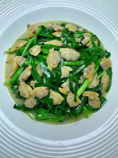 ネギとアサリの炒め物のレシピ