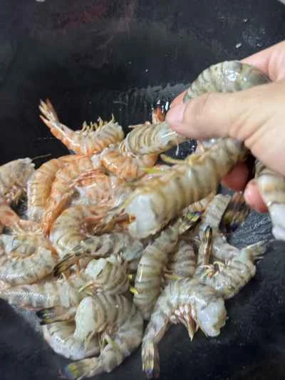 エビと大葉の炒め物の作り方：5