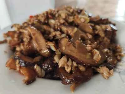 ひき肉とキノコの炒め物の作り方：6