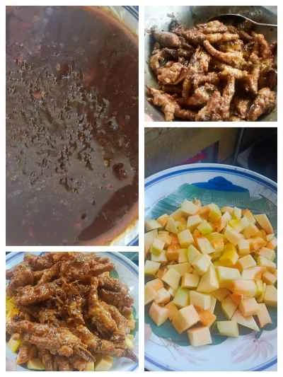 黒豆ソースの蒸し鶏足：ステップ4