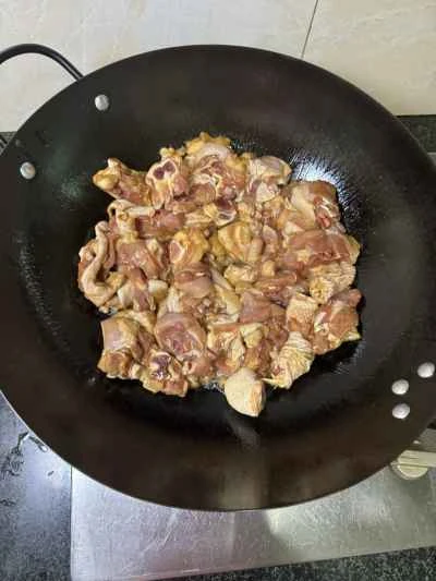 鶏もも肉のネギ煮込みの作り方：7