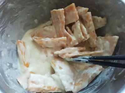 揚げカボチャスライスの作り方：3