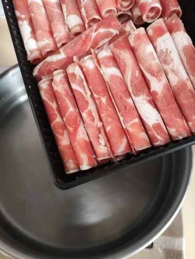 ネギ入りラム肉の炒め物を作る手順：3