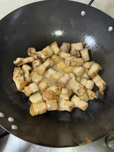 塩漬けカラシナ入り蒸し豚バラ肉の作り方：4