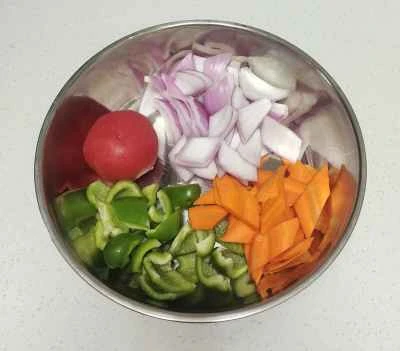 旬の野菜炒めの手順：1