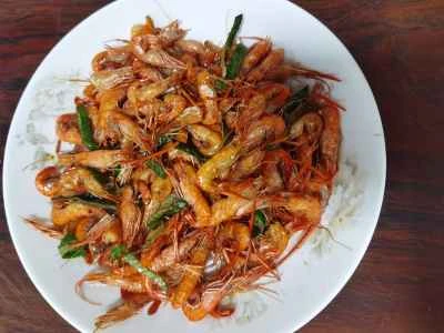 小川エビの炒め方:6