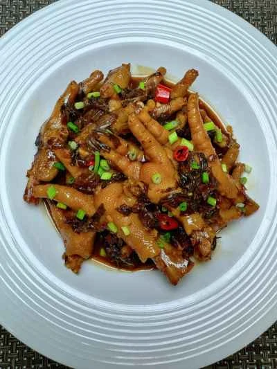 塩漬けカラシナを使った鶏足の煮込みの作り方：17