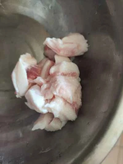 ラードで炒めた大豆パルプの作り方：3