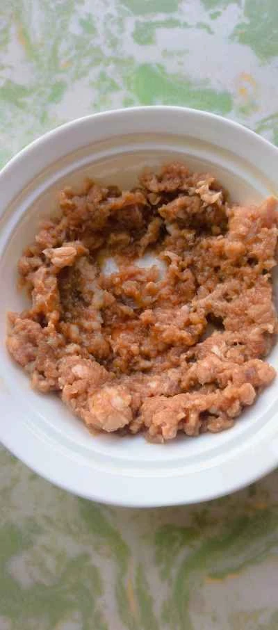 肉入り蒸し卵の作り方：2