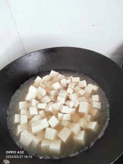 麻婆豆腐のレシピ手順：3