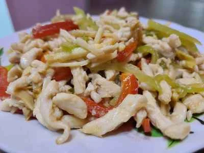 鶏肉とたけのこの炒め物の作り方：11