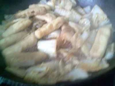 豆腐の細切り、白菜の芯、サツマイモの春雨の煮込みの作り方：13