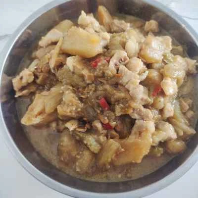 ひき肉とナスのシチューのレシピ