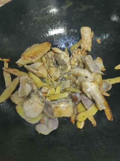 鶏肉と生姜とネギの炒め物の作り方：4