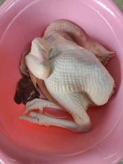 蓮の葉チキンのレシピ手順：1