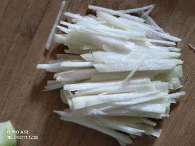 肉入り大根の千切り炒めの作り方：3