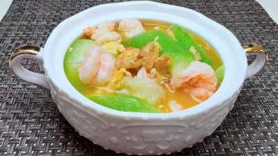 卵とエビのヘチマ炒めの作り方：13