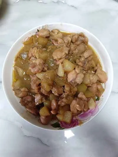 ネギ油で煮込んだ鶏肉のレシピ