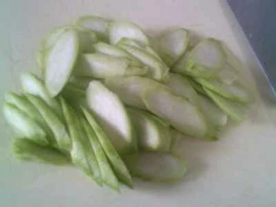 ヘチマとアサリの炒め物の作り方：3