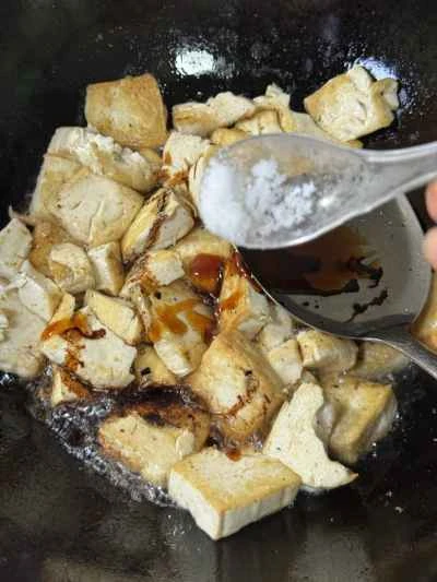 ネギ入り豆腐の煮込みの作り方：6