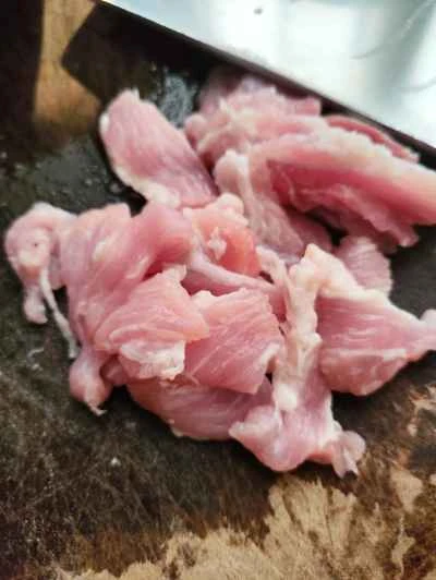 春野菜を使った薄切り肉の作り方:2