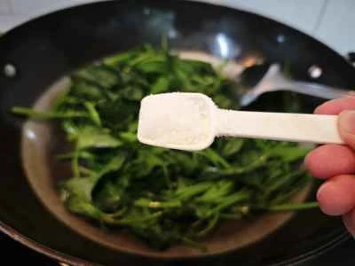 ニンニクとサツマイモの葉の炒め物の作り方:5