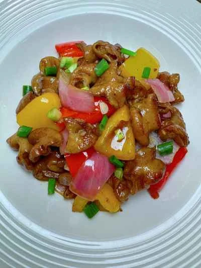 乾鍋で煮込んだ豚腸の作り方：14