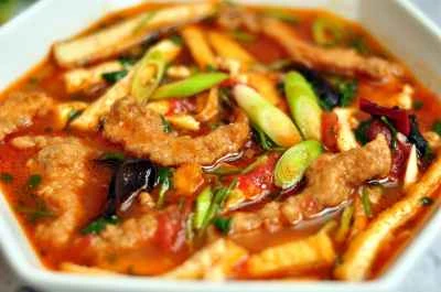 酸辣スープのカリカリ豚肉の作り方：7