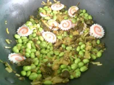 塩味のさつま揚げと枝豆の炒め物の作り方：5