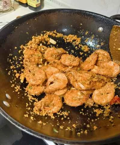 台風シェルター風エビフライの作り方：7