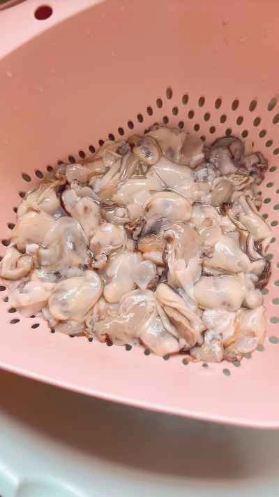 ねぎ油牡蠣と海藻の作り方：1