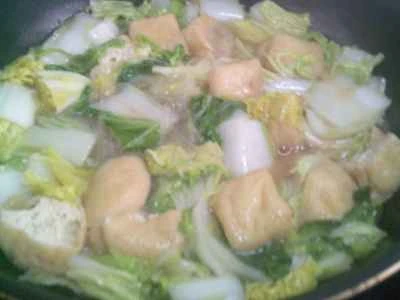 揚げ豆腐入りこんにゃく麺の煮込み（料理＃5）の作り方：8