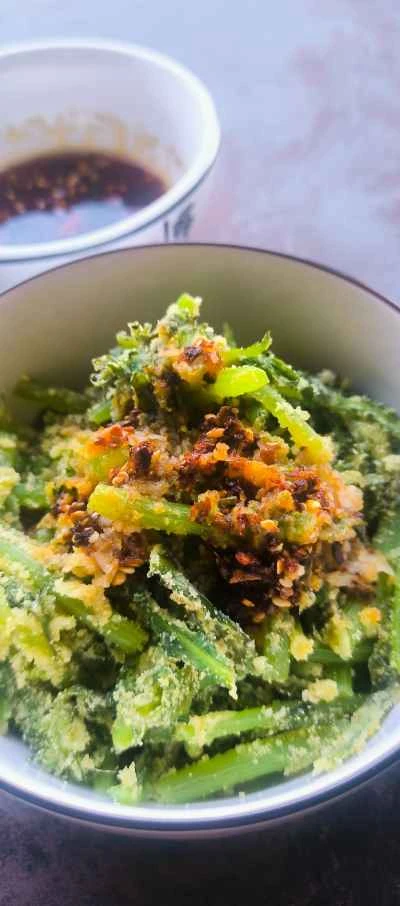 蒸し菊菜のレシピ