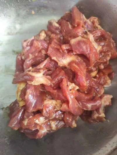 細切りジャガイモと薄切り肉の炒め物の作り方：5