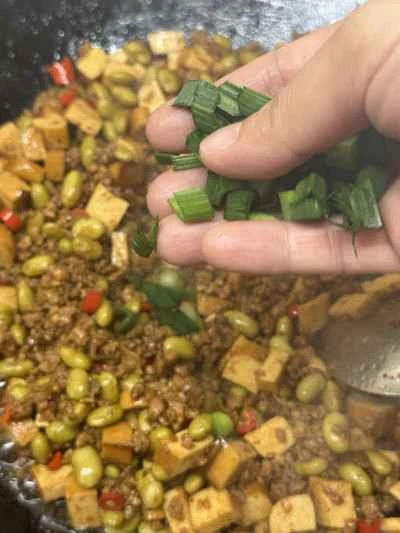 乾燥豆腐、枝豆、ひき肉の炒め物の作り方：14