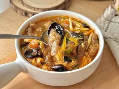 酸辣スープのカリカリ豚肉の作り方：12