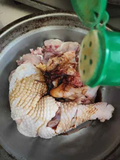 蒸し鶏と栗のレシピ手順：4