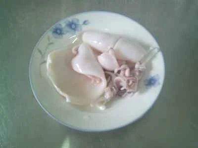 イカとスクランブルエッグの作り方：4