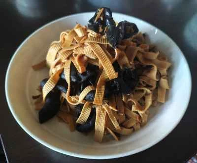 豆腐の皮と高菜の漬物炒めの作り方：8