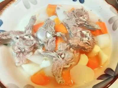 ラムの背骨と大根の煮込みのレシピ